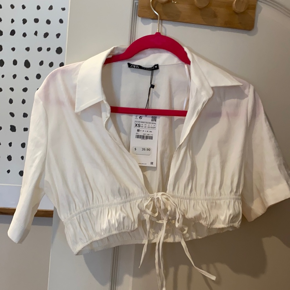 White tie crop top